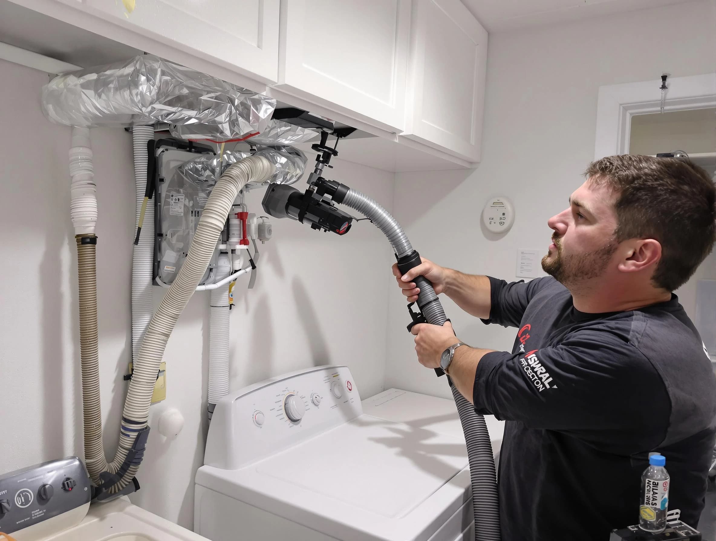 Litchfield Park Dryer Vent Cleaning certified technician performing safety-focused gas dryer vent cleaning in Litchfield Park