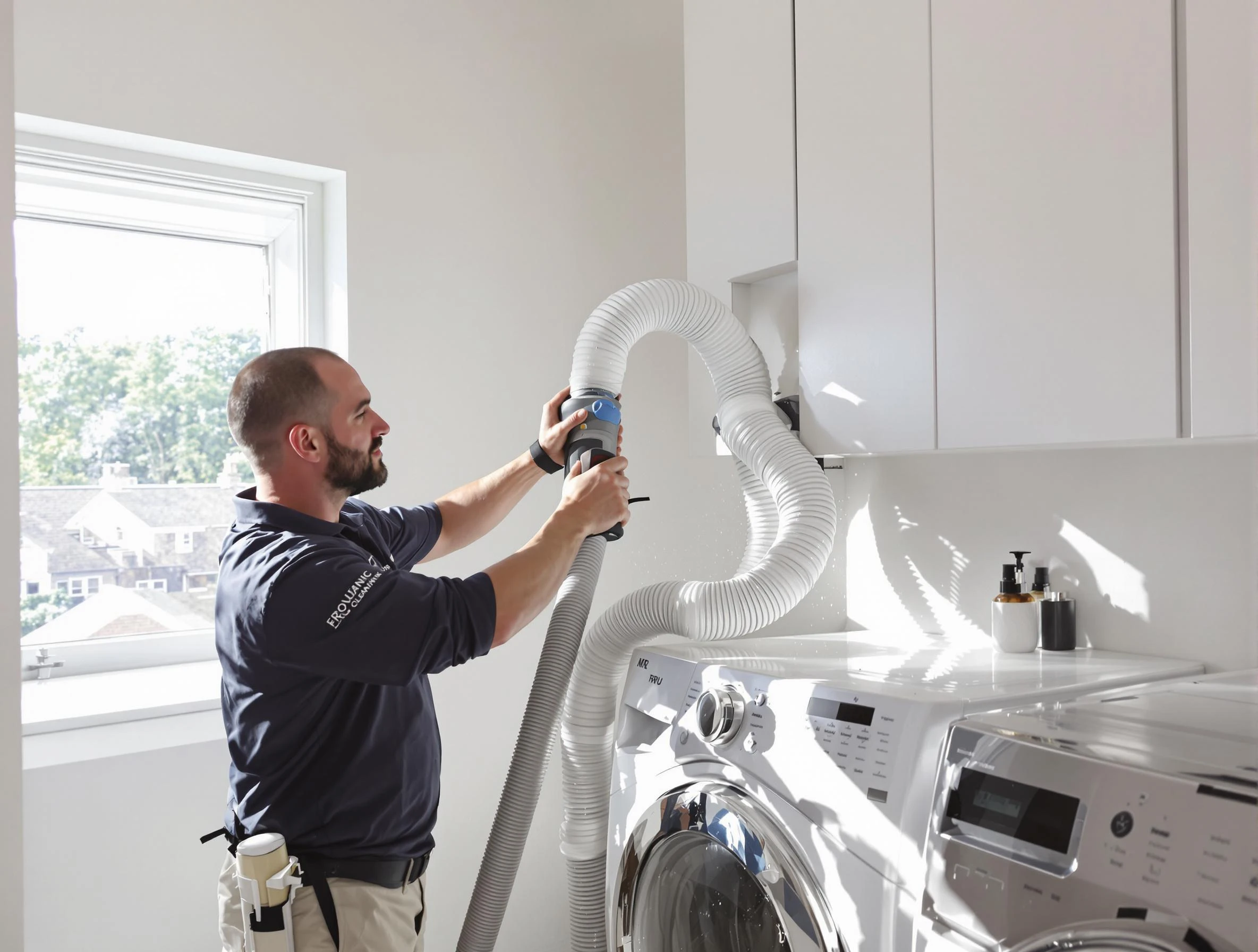 Certified Litchfield Park Dryer Vent Cleaning technician performing dryer vent cleaning in Litchfield Park