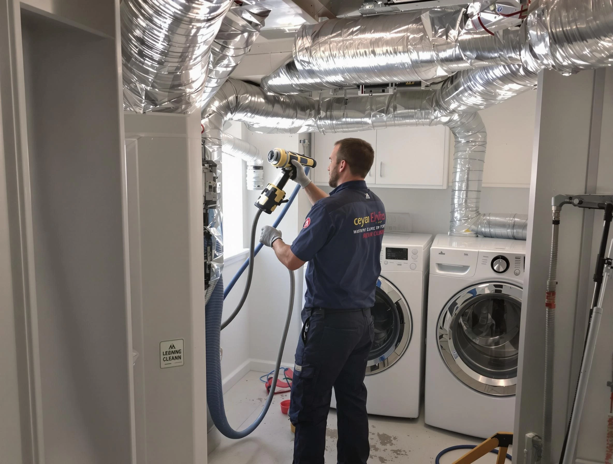 Litchfield Park Dryer Vent Cleaning specialist using advanced equipment for thorough duct cleaning in Litchfield Park