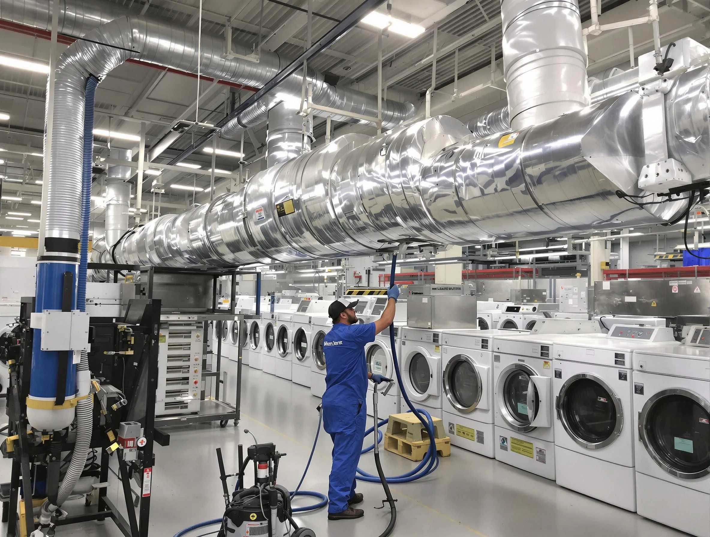 Litchfield Park Dryer Vent Cleaning team performing heavy-duty industrial dryer vent cleaning in Litchfield Park